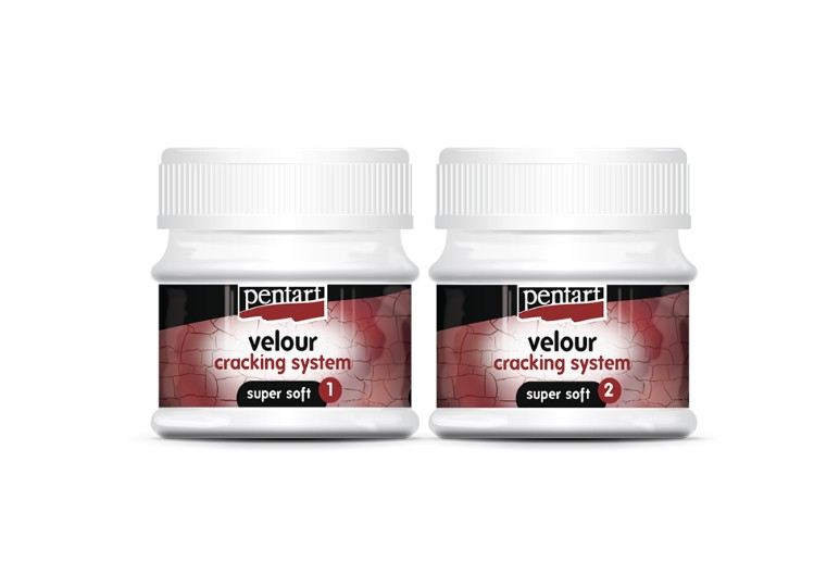 Lakier do spękań 2skł. Crackle Welurowe po 50ml Pentart 523-466 Usługi Rynkowe
